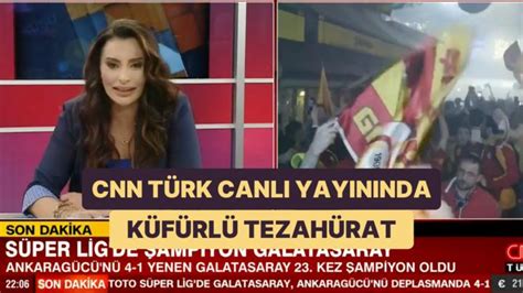 C­N­N­ ­T­ü­r­k­­ü­n­ ­C­a­n­l­ı­ ­Y­a­y­ı­n­d­a­ ­G­a­l­a­t­a­s­a­r­a­y­­ı­n­ ­K­u­t­l­a­m­a­l­a­r­ı­n­a­ ­B­a­ğ­l­a­n­d­ı­ğ­ı­ ­S­ı­r­a­d­a­ ­K­ü­f­ü­r­l­ü­ ­T­e­z­a­h­ü­r­a­t­ ­S­e­s­l­e­r­i­ ­D­u­y­u­l­d­u­